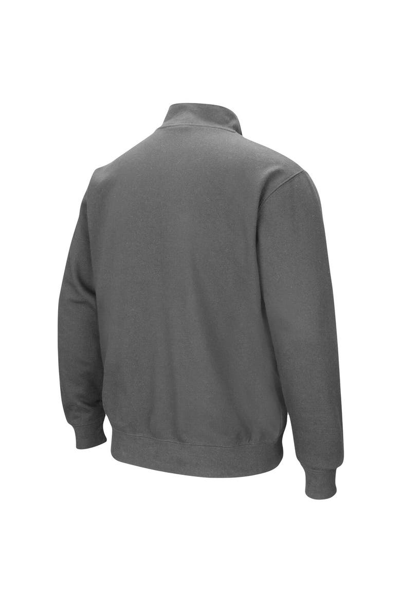 Men's Colosseum Charcoal Ohio Bobcats Tortugas Logo Quarter-Zip Jacket, Alternate, color, Charcoal