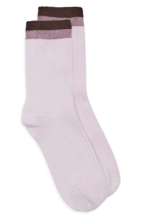 Tipped Wide Rib Dress Socks
