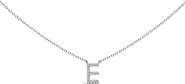 Haus of Brilliance 10K White Gold Diamond Accent "A-Z" Block Initial Pendant Necklace