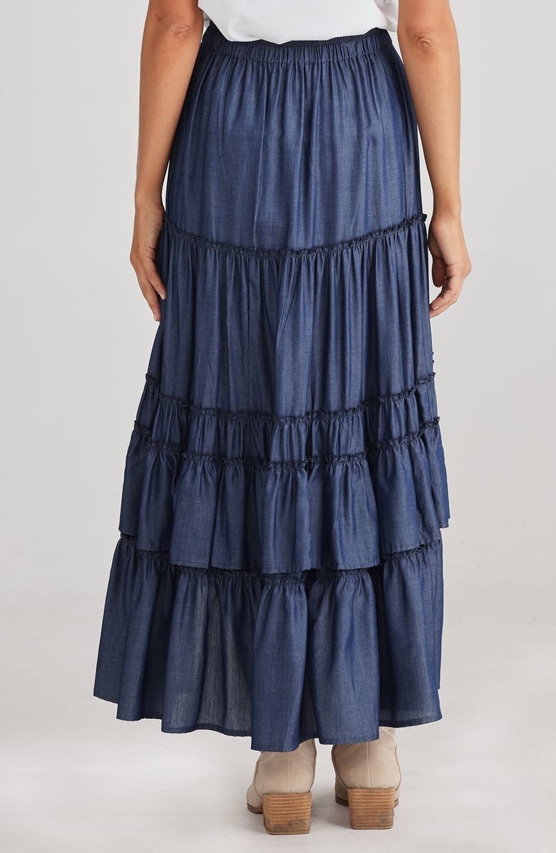 Talisman the Label Sassy Tiered Ruffle High-Low Skirt, Alternate, color, 