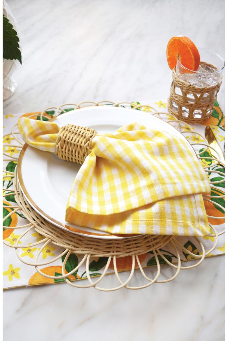 Set of 4 Reversible Cotton Placemats, Alternate, color, MULTI