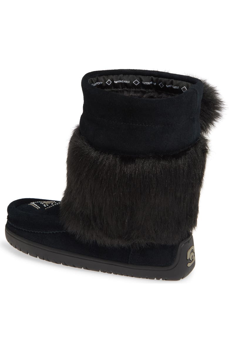 Manitobah Mukluks Faux Fur & Waterproof Snow Boot, Alternate, color,
