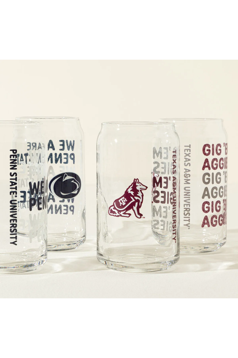 Show Your Spirit! College Can-Shaped Glass Set, Main, color, Texas A&M University