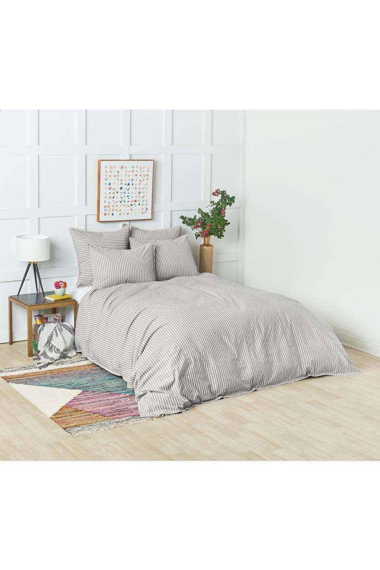 Lucas Boulder King Duvet Cover, Main, color, Gray