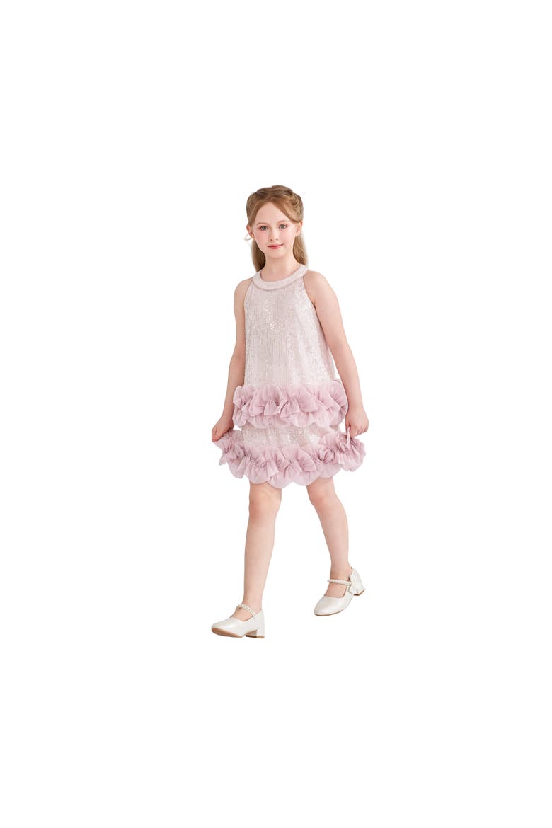 Ameliora Ruffle Skirt Set, Alternate, color, Pink