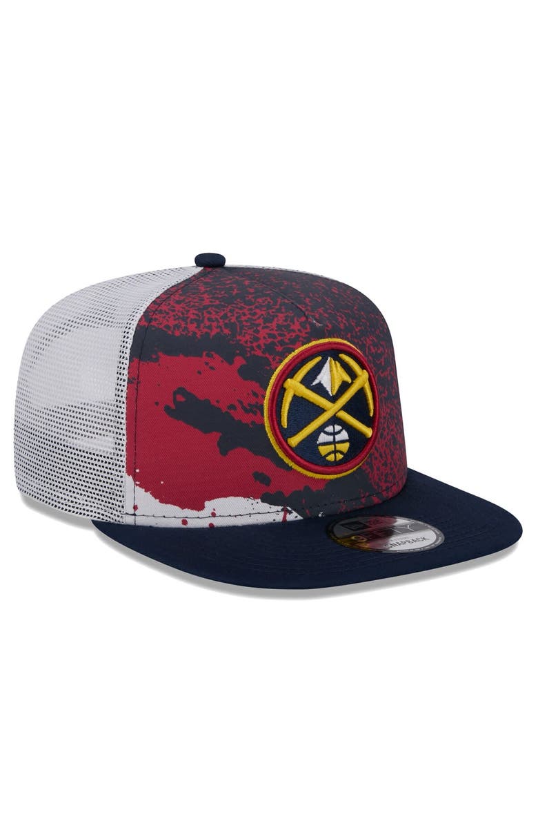 New Era Men's New Era Navy Denver Nuggets Court Sport Speckle 9FIFTY Snapback Hat, Alternate, color, 