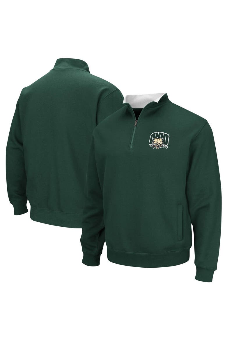 Men's Colosseum Green Ohio Bobcats Tortugas Logo Quarter-Zip Jacket, Main, color, Green