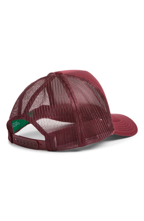Friday Feelin ' Heart Breaker Trucker Hat In Burgundy