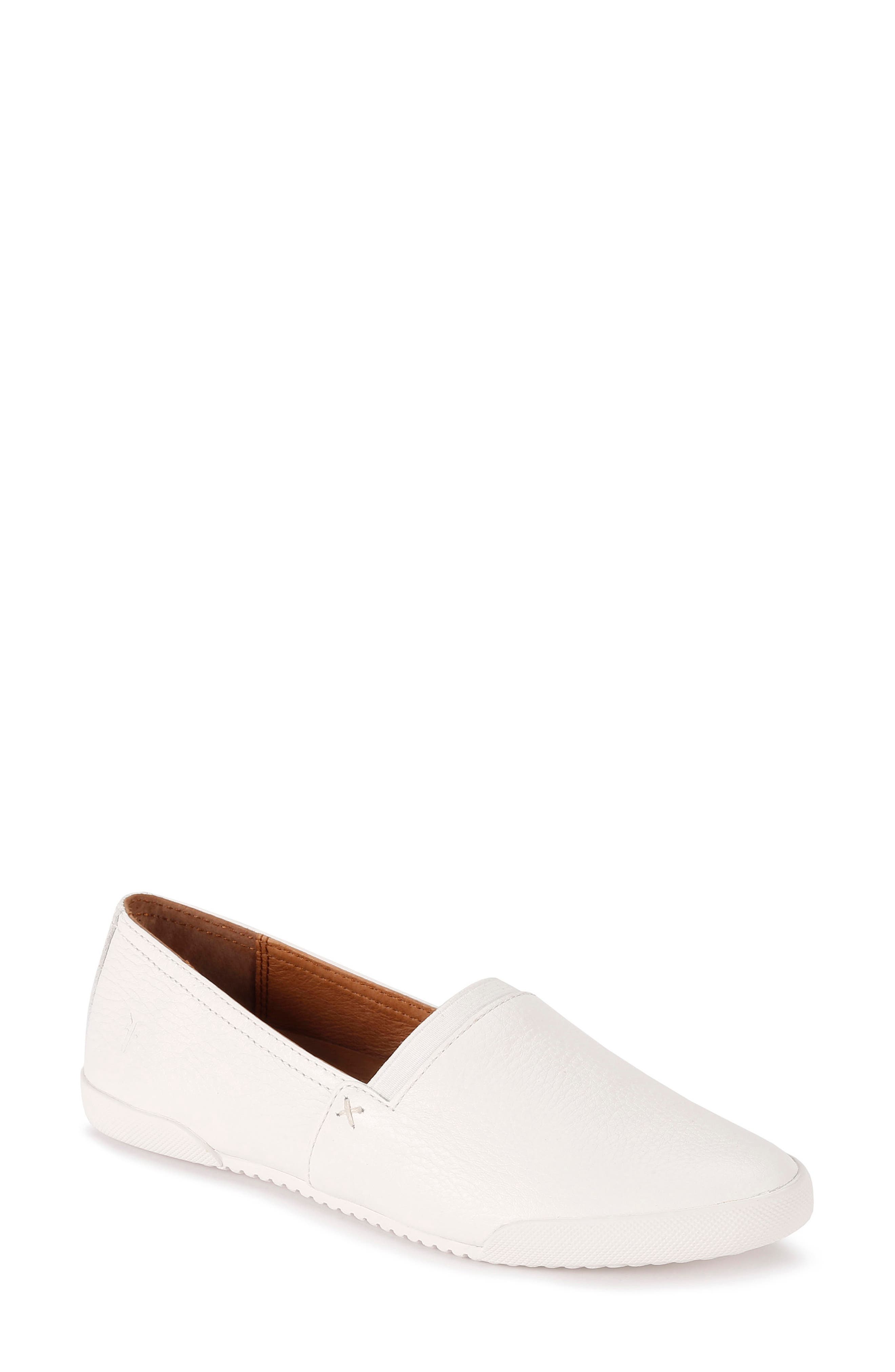 Frye Melanie Slip-On Flat, Alternate, color, White - Lyra