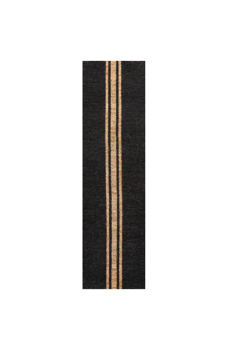JONATHAN Y Olivier Rustic Beach House Wide Ticking Stripe Jute Area Rug, Alternate, color, Black/Natural