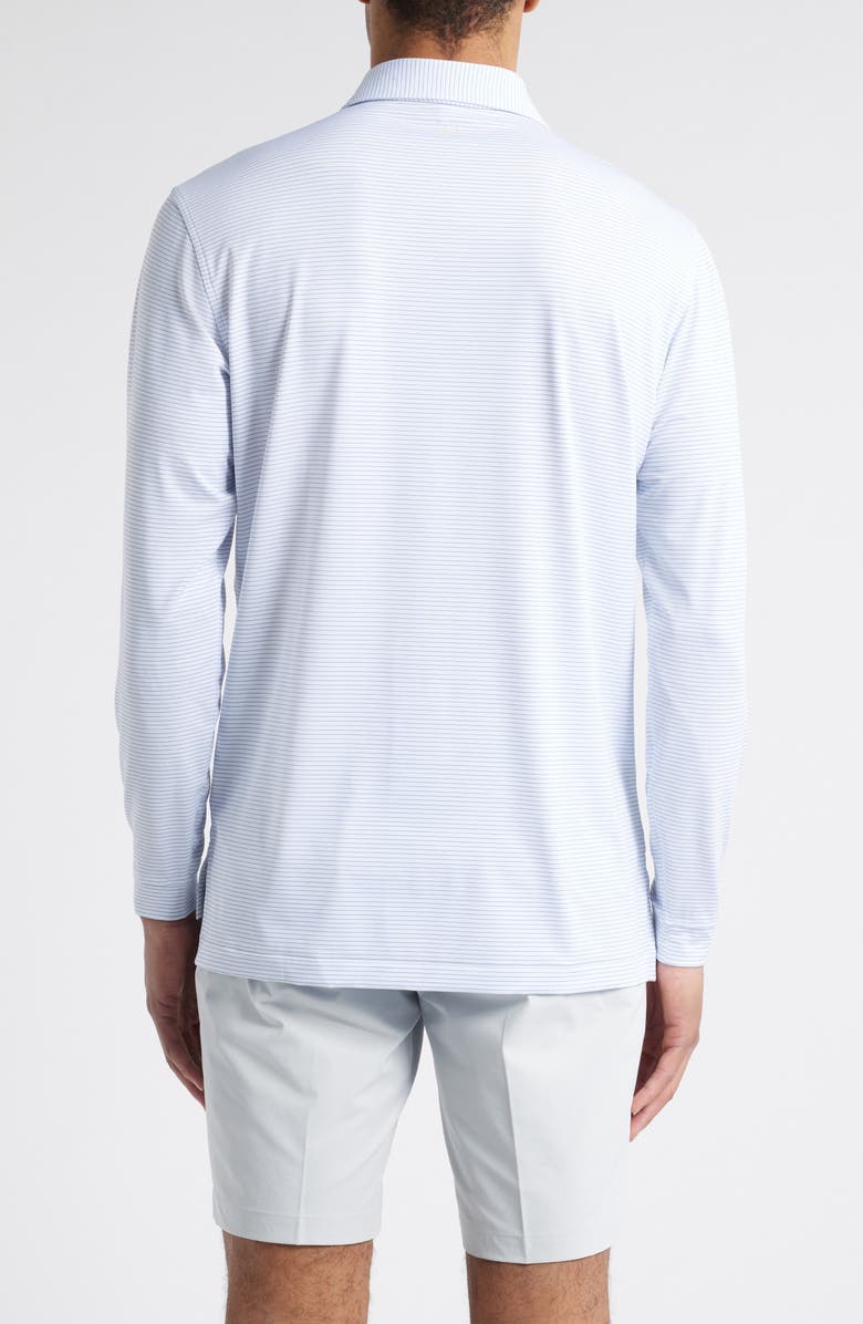 Peter Millar Highlands Pinstripe Long Sleeve Performance Polo, Alternate, color, 