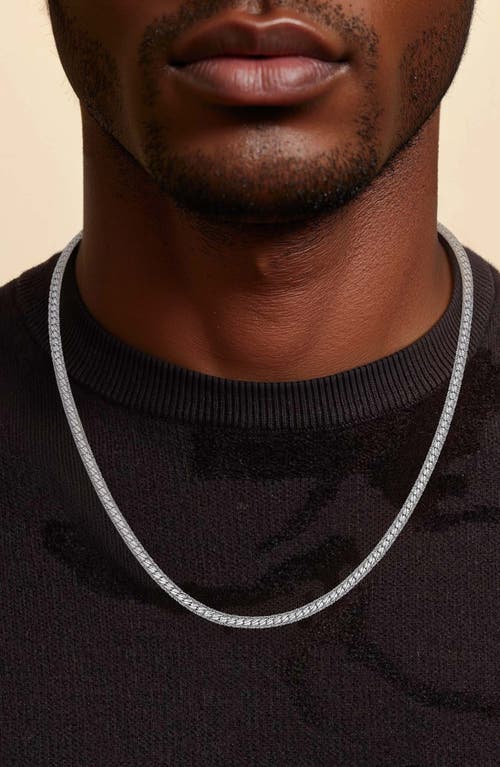 Ettika Miami Cuban Chain Necklace In Silver