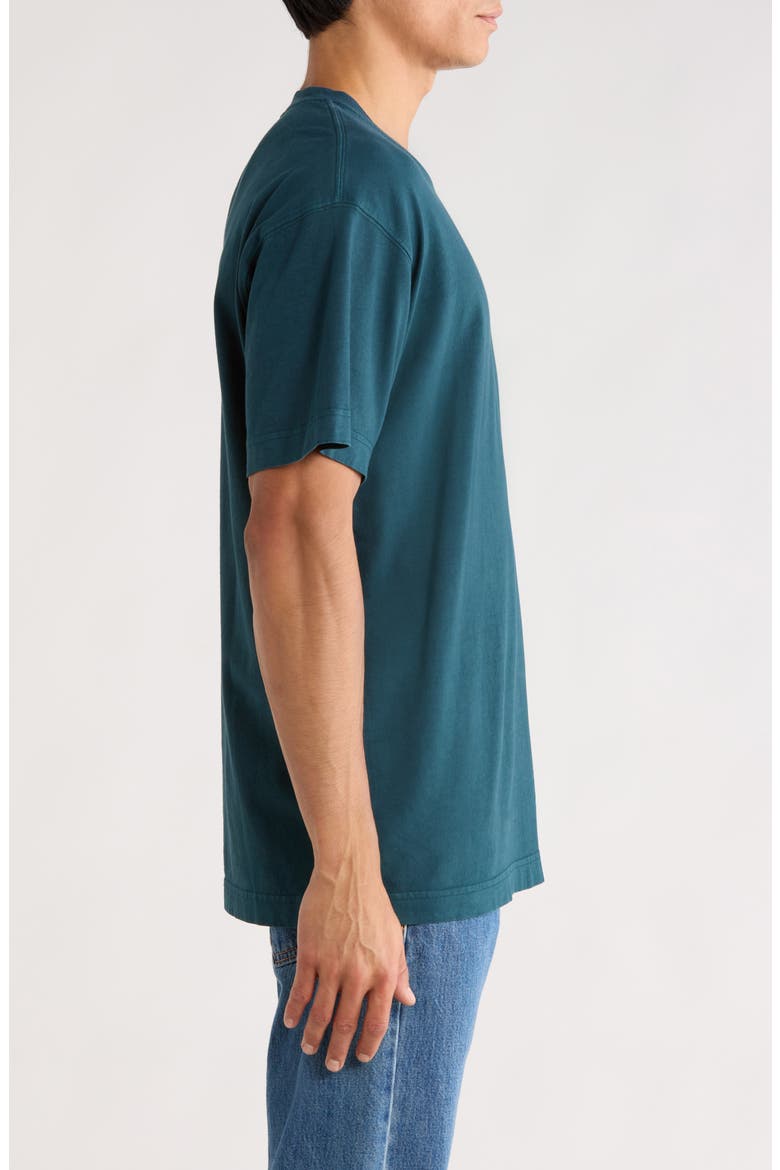 Vista Loose Fit Logo T-Shirt, Alternate, color, DEEP LAGOON GARMENT DYED