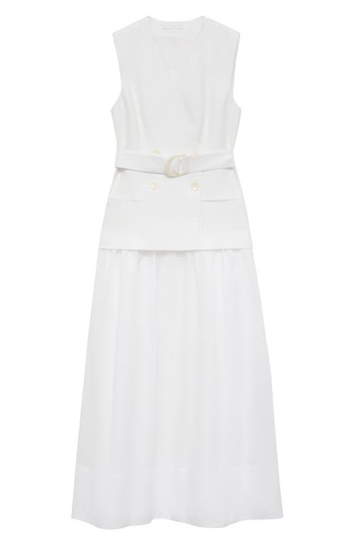 Mango Mariona Sleeveless Belted Linen Maxi Dress