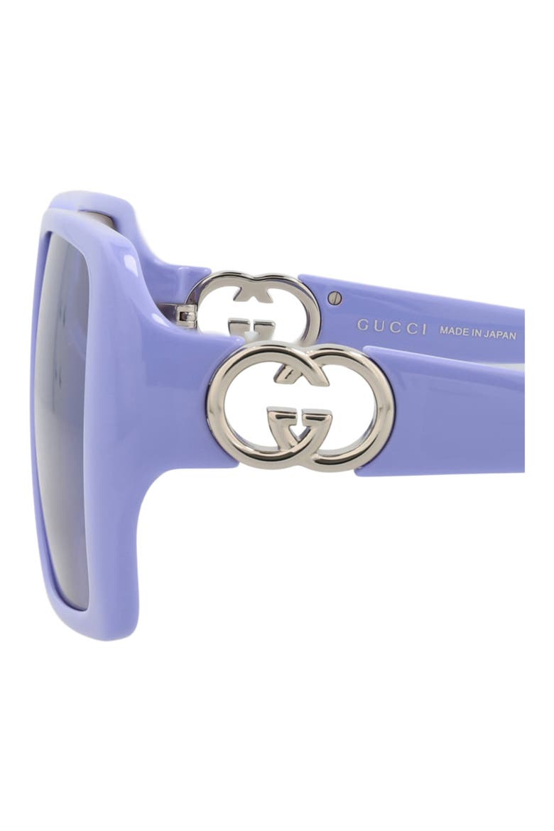 54mm Square Sunglasses, Alternate, color, VIOLET VIOLET VIOLET