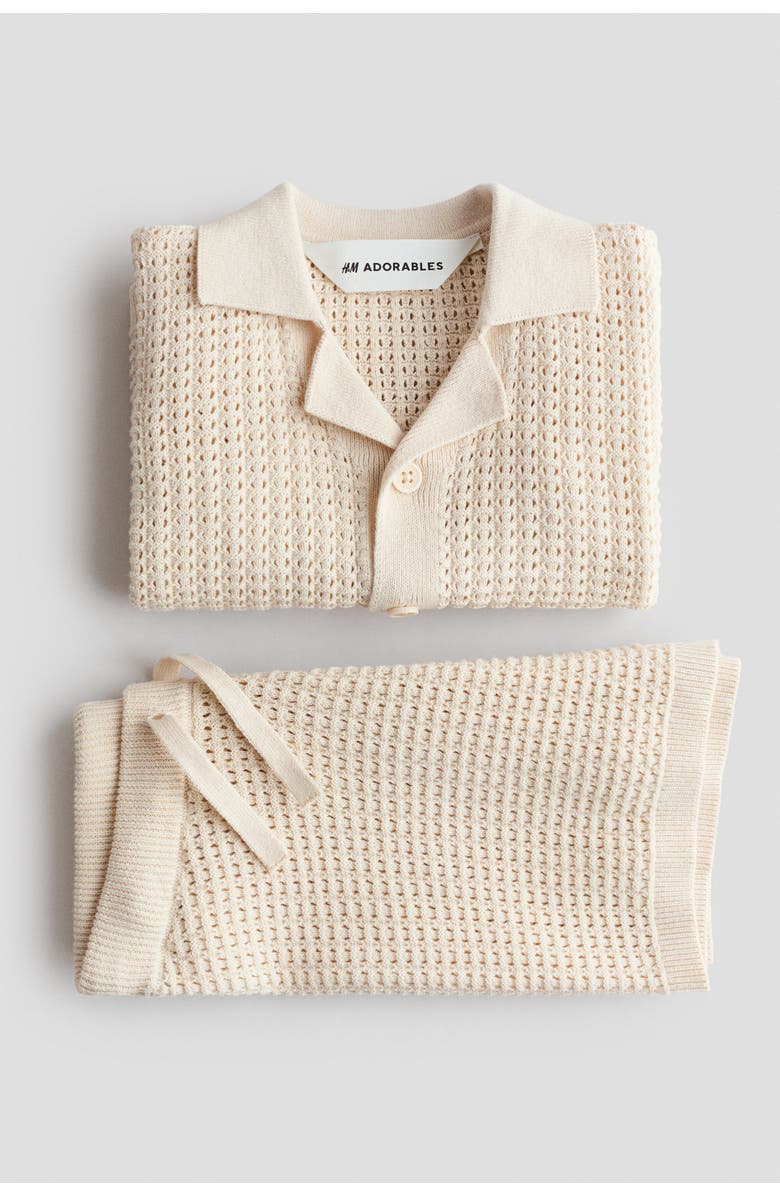 H&M 2-piece Pointelle-knit Cotton Set, Alternate, color, 