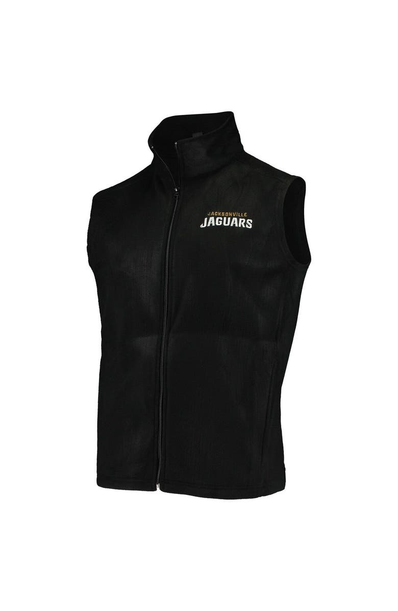 DUNBROOKE Men's Black Jacksonville Jaguars Houston Fleece Full-Zip Vest, Alternate, color,