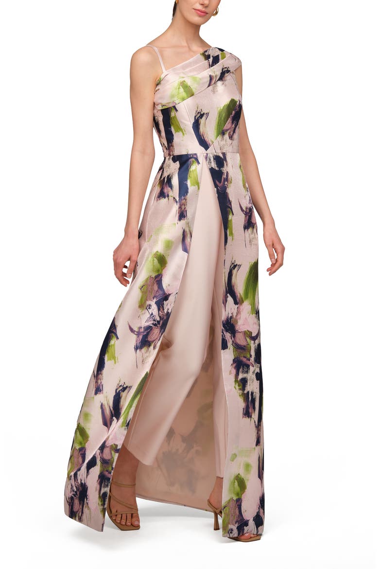 Whitely Floral Print Maxi Jumpsuit, Alternate, color, CHAMPAGNE MULTI