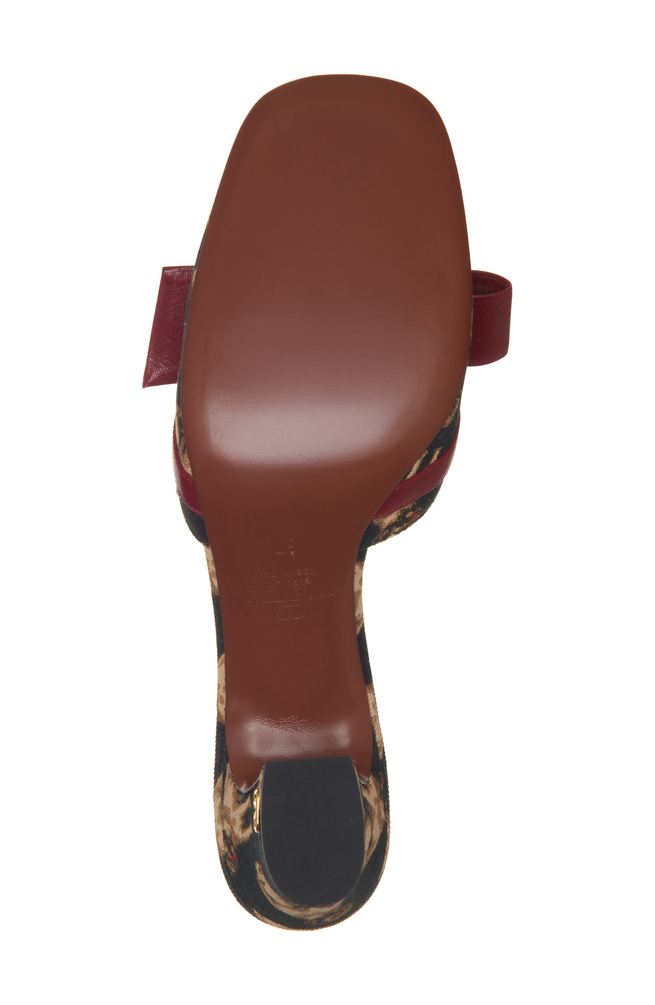 Valentino Garavani Charles Knotty Mule, Alternate, color, Black/ Red