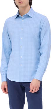 Bugatchi OoohCotton® Check Button-Up Shirt