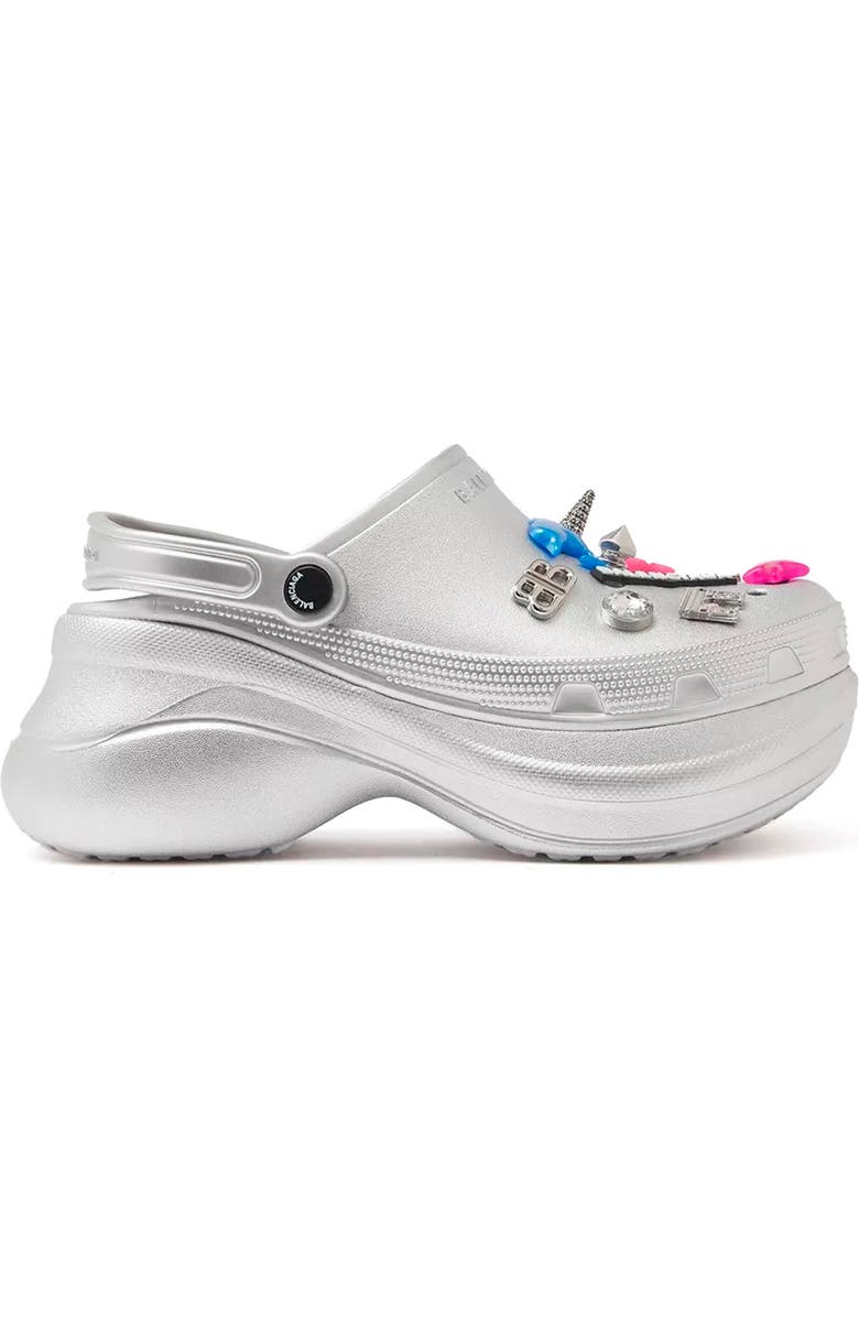 Balenciaga CROCS Clog, Main, color, Metallic Silver