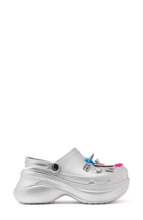 Balenciaga Crocs Jibbitz Clogs In Silver