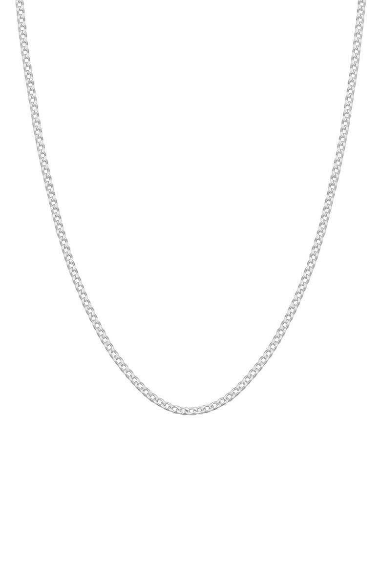 A&M Sterling Silver Cuban Link Necklace, Main, color, Silver
