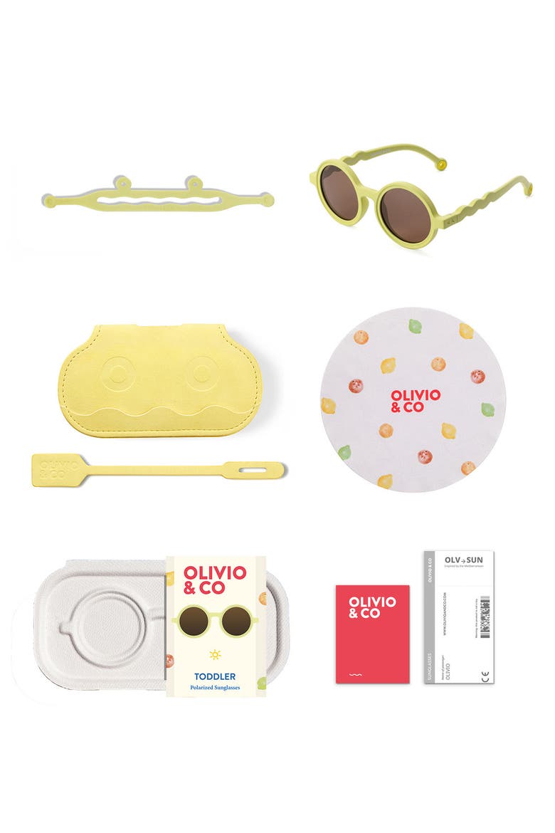 Infant Round Sunglasses, Alternate, color, Lime Green