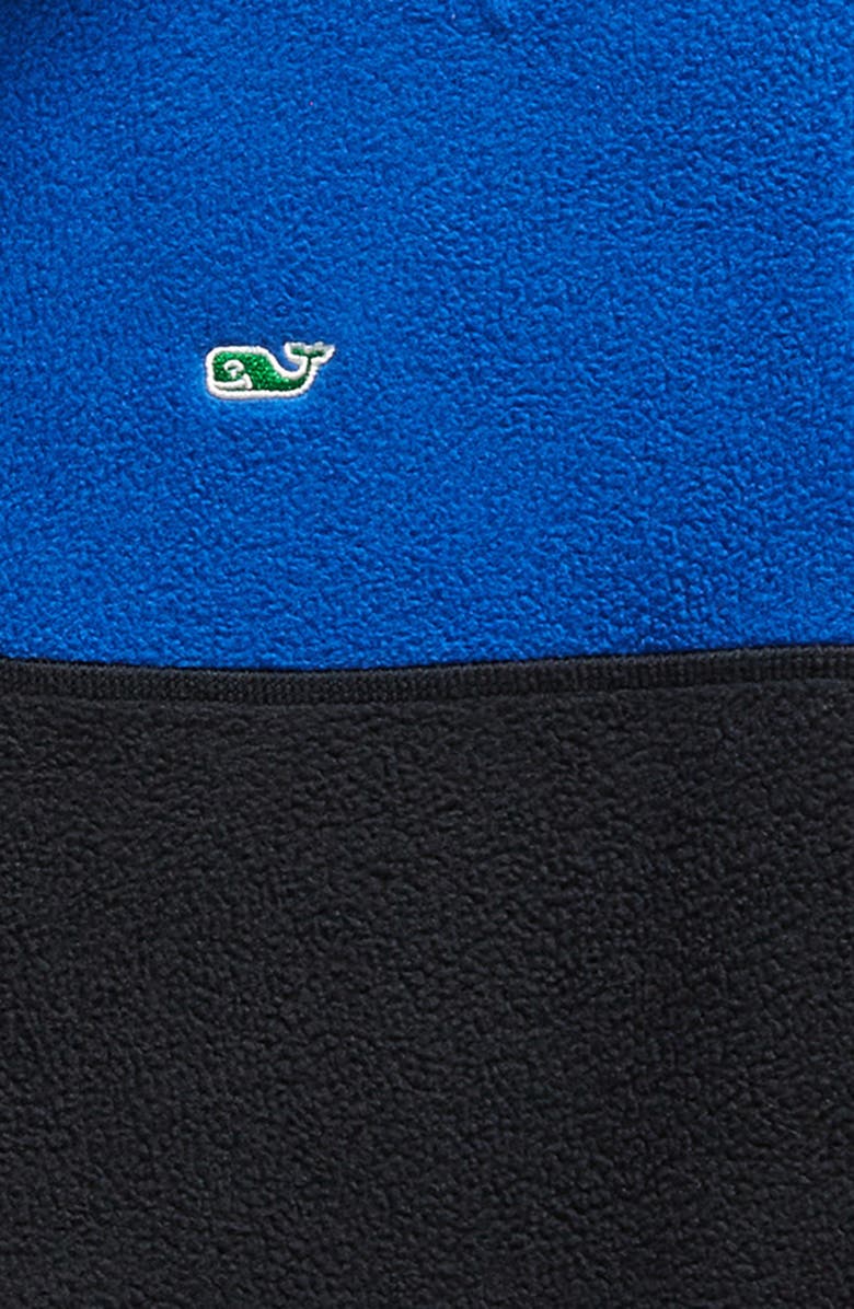 vineyard vines Kids' Colorblock Harbor Fleece Snap Placket Pullover, Alternate, color, 
