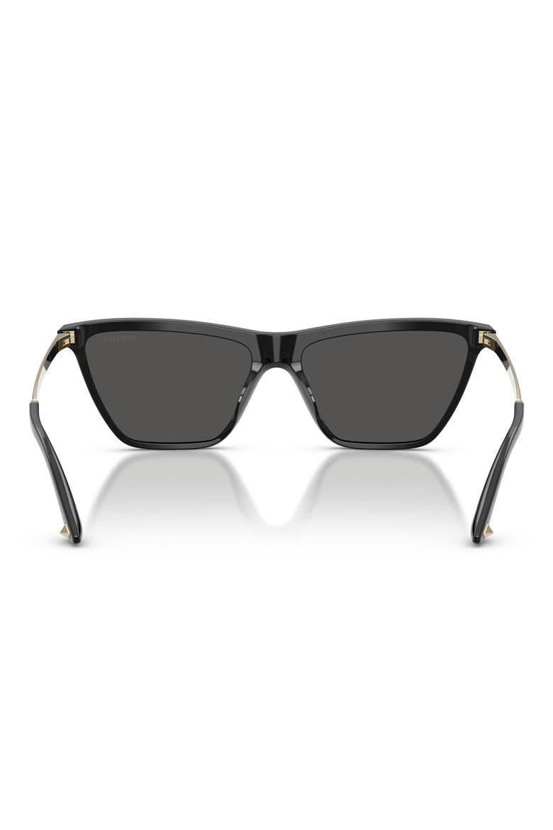 56mm Cat Eye Sunglasses, Alternate, color, BLACK / DARK GREY