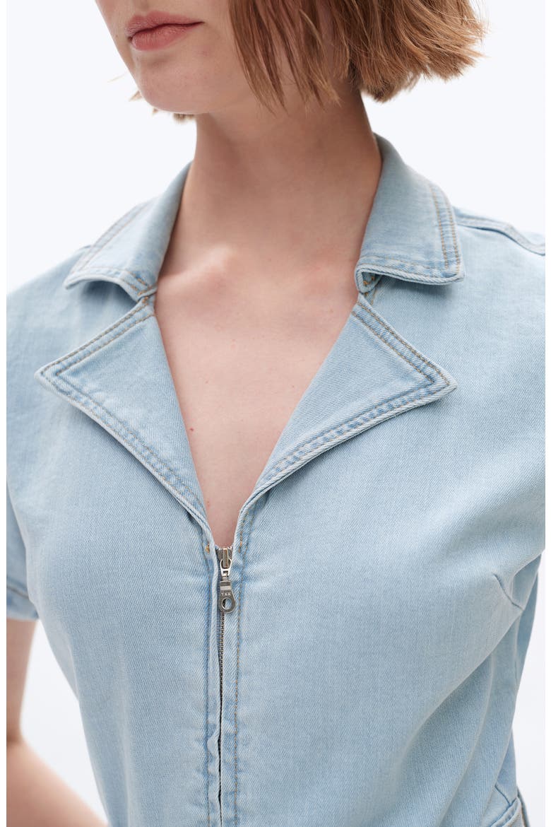 Denim Romper, Alternate, color, LIGHT BLUE