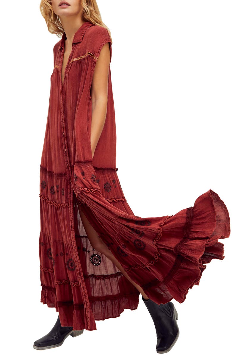 Free People Pretty Cozy Maxi Dress, Alternate, color, 