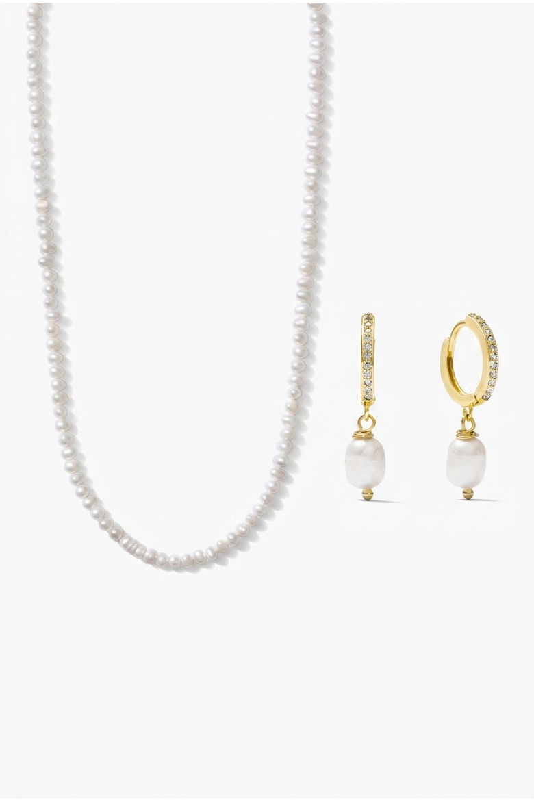 Layla Carrie Freshwater Pearl Set, Main, color, Gold