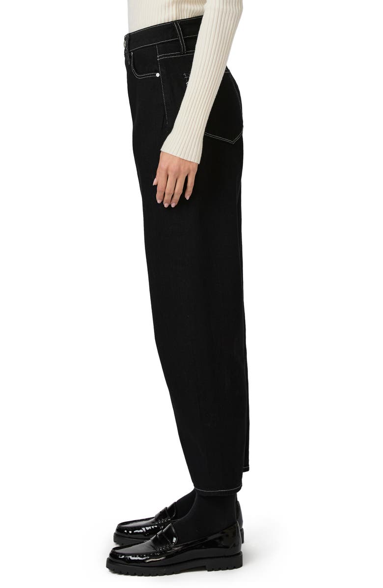 PAIGE Alexis High Waist Barrel Jeans, Alternate, color, Twilight Black