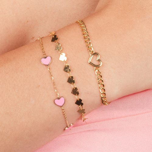 The Lovery Fine Jewelry Gold Mirrored Heart Bracelet In Gold
