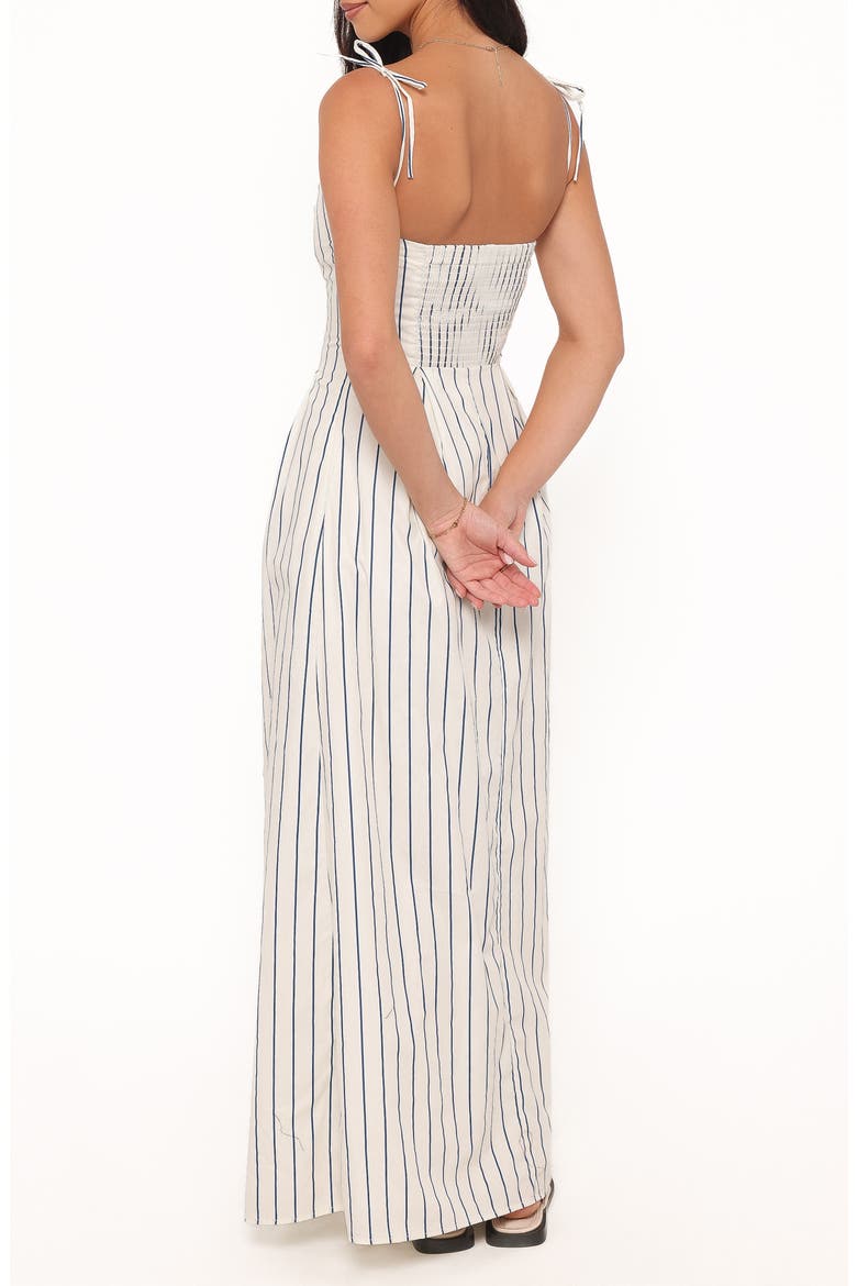 Jordin Striped Cotton Maxi Dress, Alternate, color, IVORY/ BLUE STRIPE