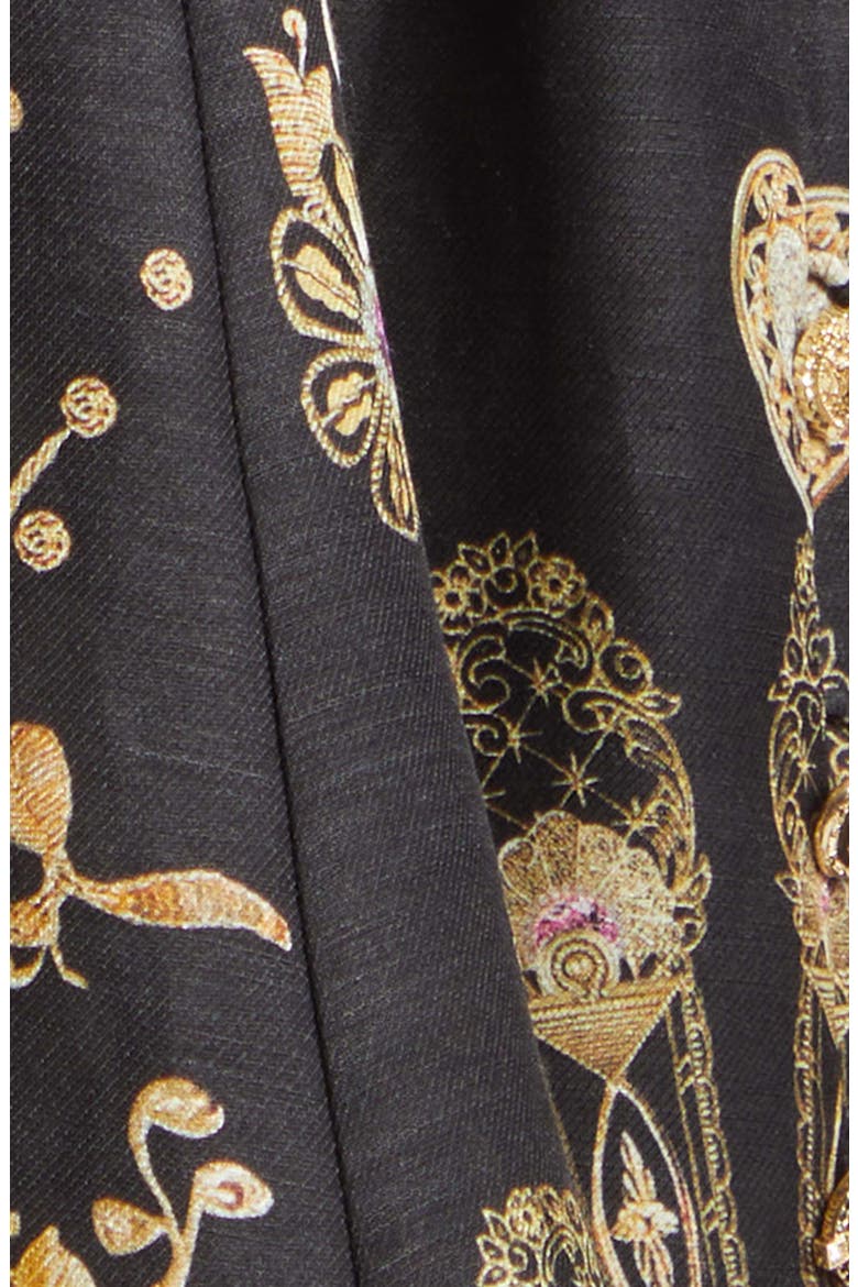 Crystal Embellished Linen & Silk Corset Dress, Alternate, color, TAURUS RISING