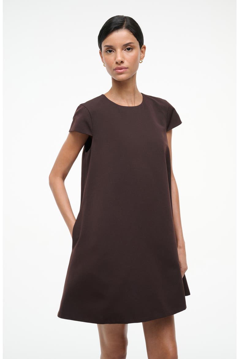 Mia Cotton Blend Minidress, Alternate, color, EARTH