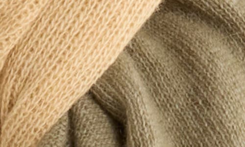 Portolano Colorblock Lambswool & Angora Blend Knit Scarf