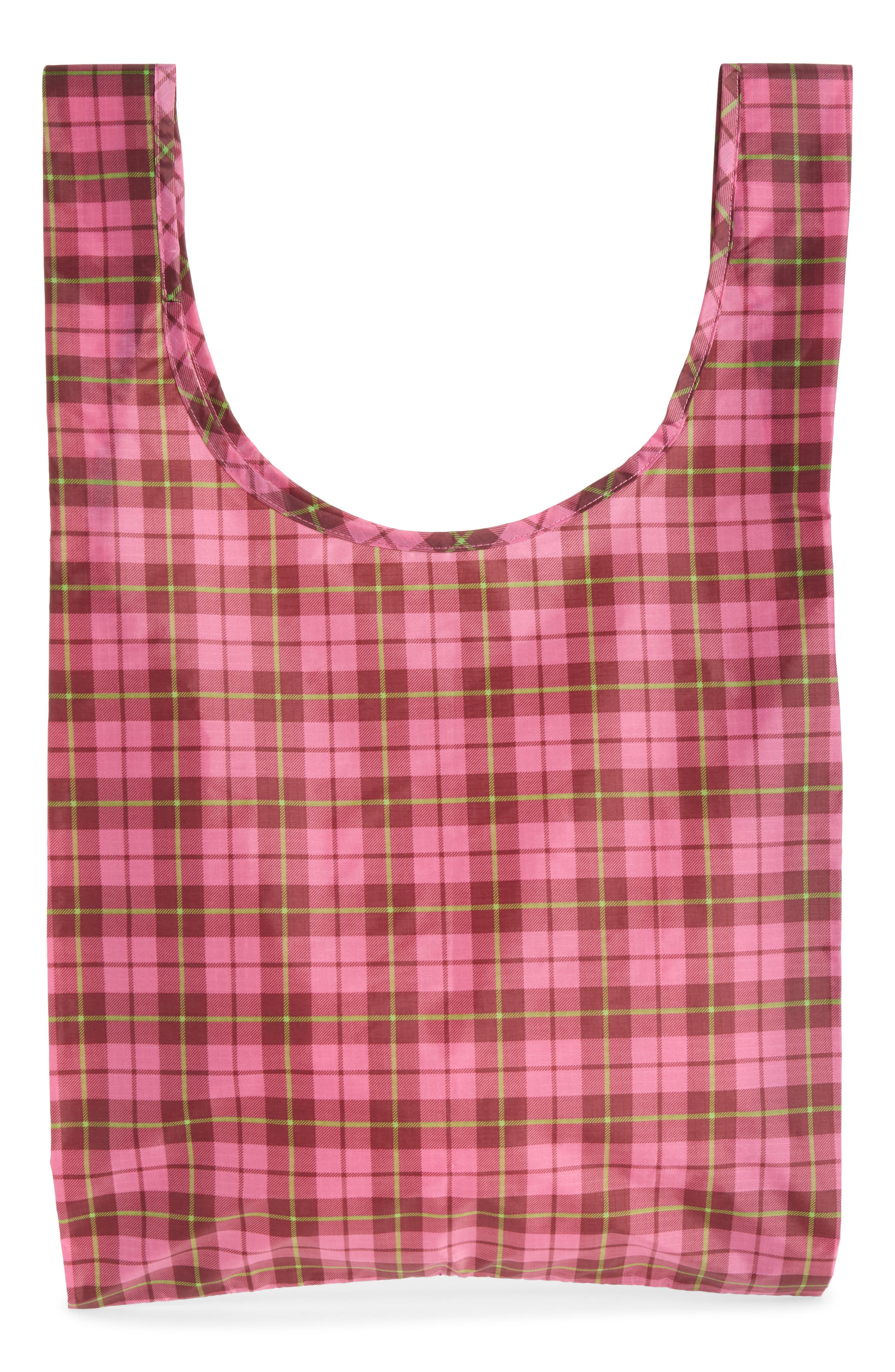 Set of 3 Standard Baggu Printed Recycled Nylon Totes, Alternate, color, CHECK MIX