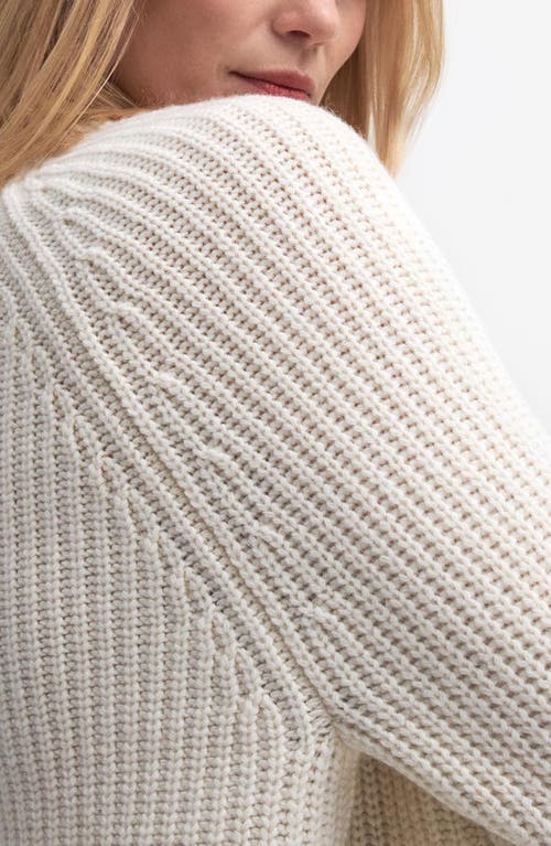 Barbour Rhonda Funnel Neck Wool Blend Sweater In Neutral