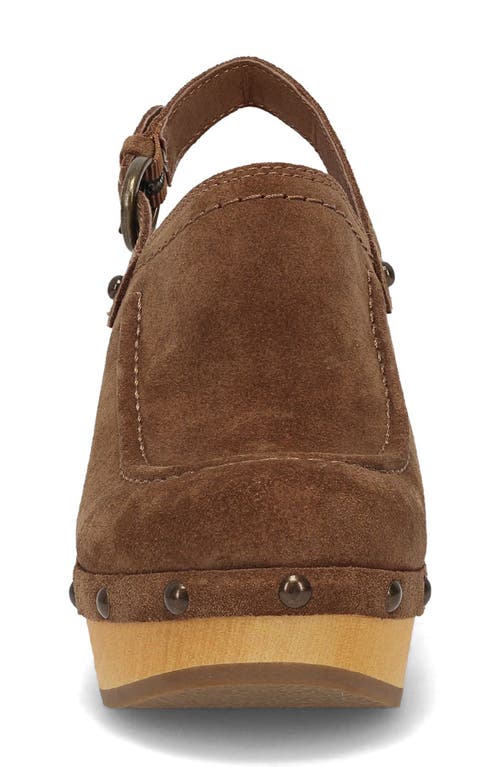 Frye Jessica Clog In Walnut - Swan Suede