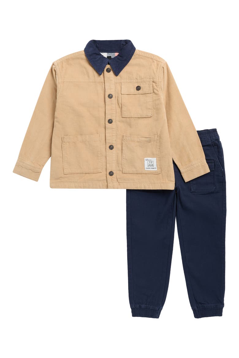 Kids' Corduroy Jacket & Jogger Pants Set, Main, color, NAVY