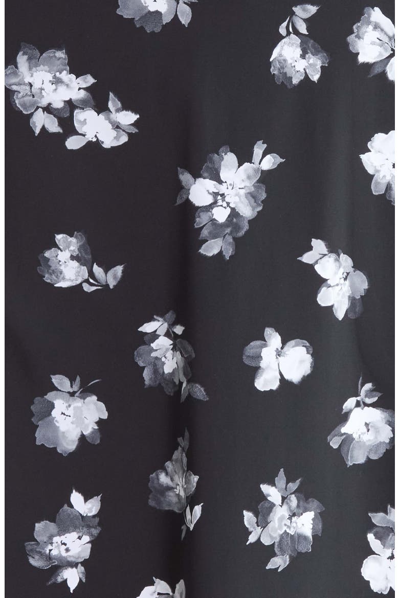 Moody Floral Silky Tech Performance Skort, Alternate, color, ONYX