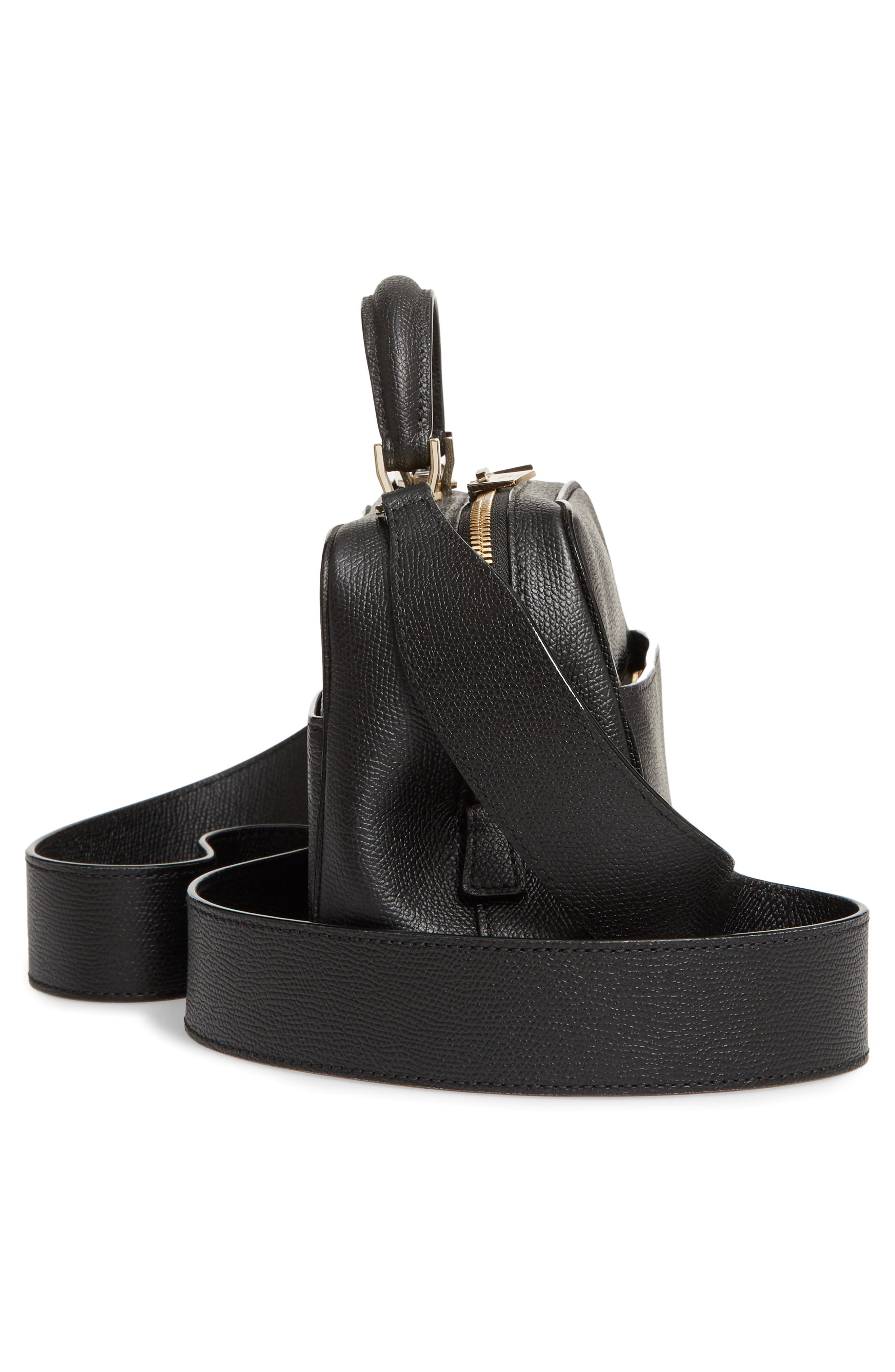 Valextra Mini Serie S Leather Top Handle Bag, Alternate, color, 