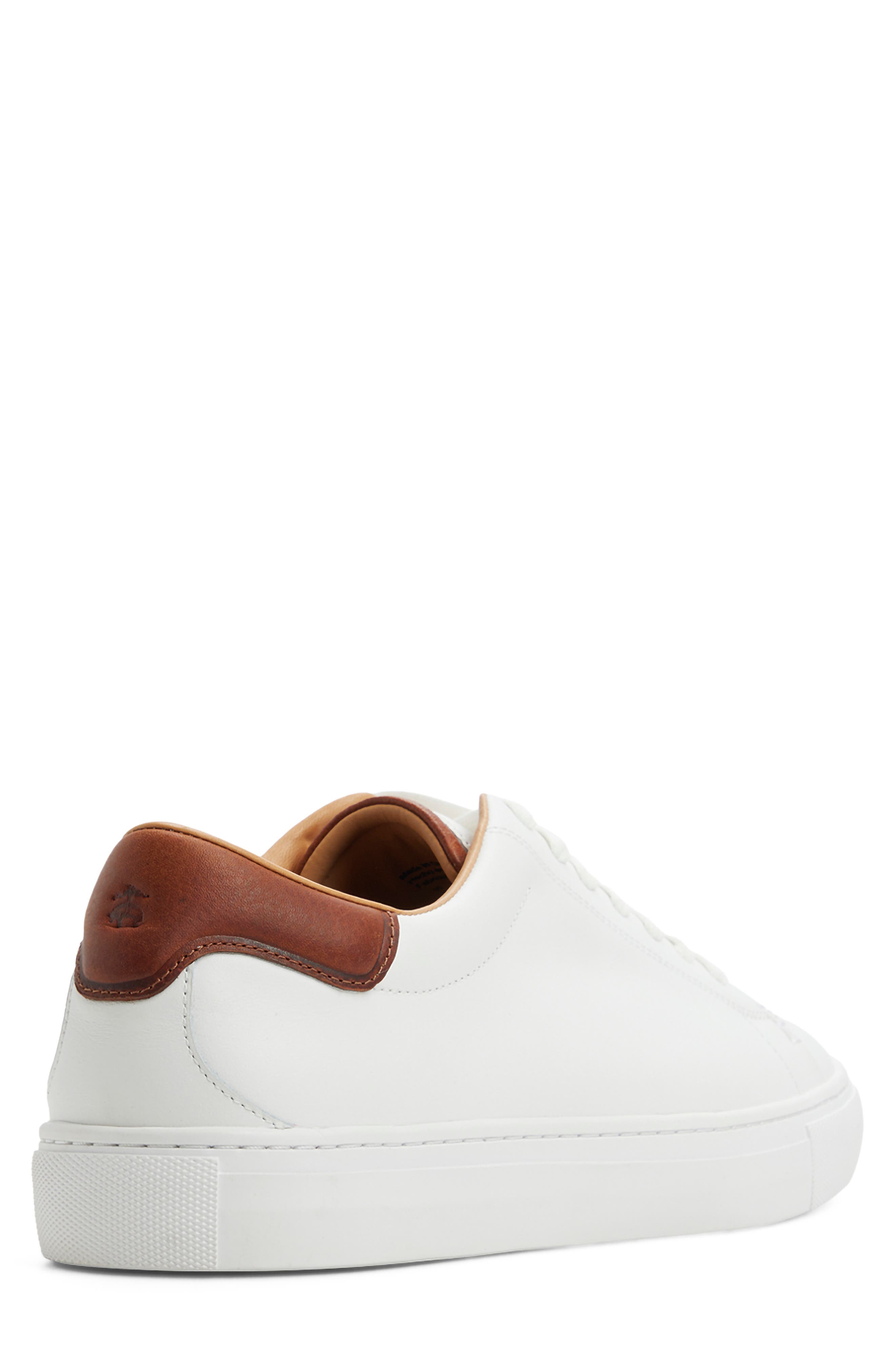 Franz Low Top Sneaker, Alternate, color, WHITE/ COGNAC