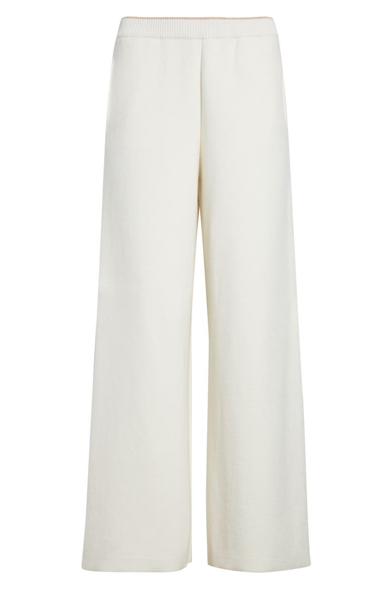 Cashmere Blend Wide Leg Pants, Alternate, color, 150 CREAM