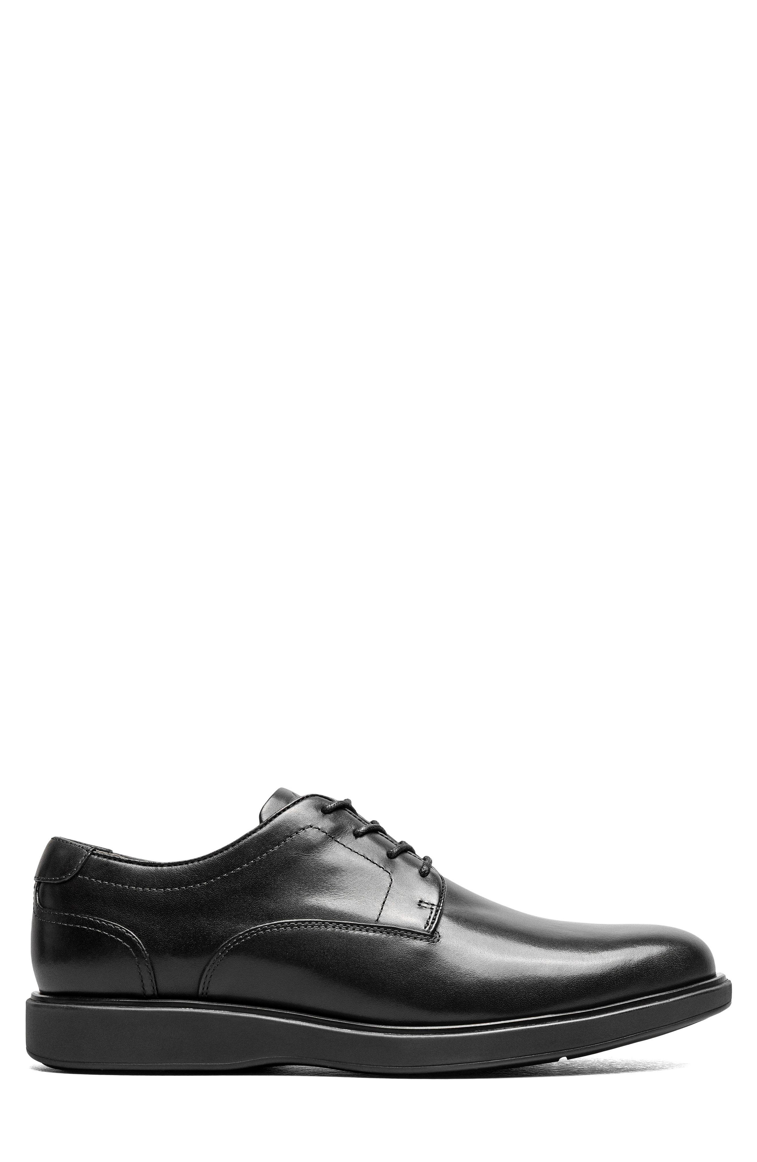 Avenue Leather Plain Toe Oxford, Alternate, color, BLACK