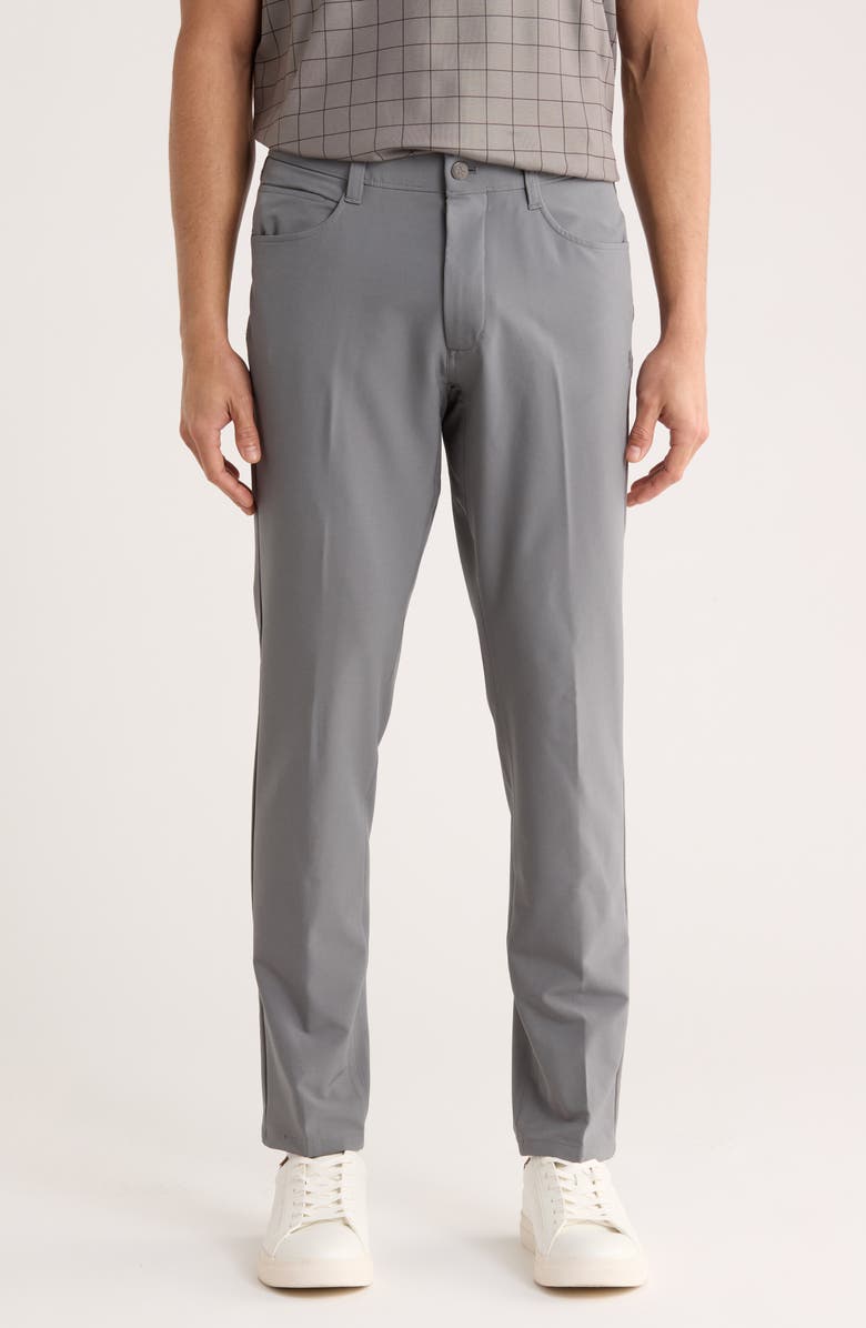 Original Penguin Technical Flat Front Pants, Main, color, Quiet Shade