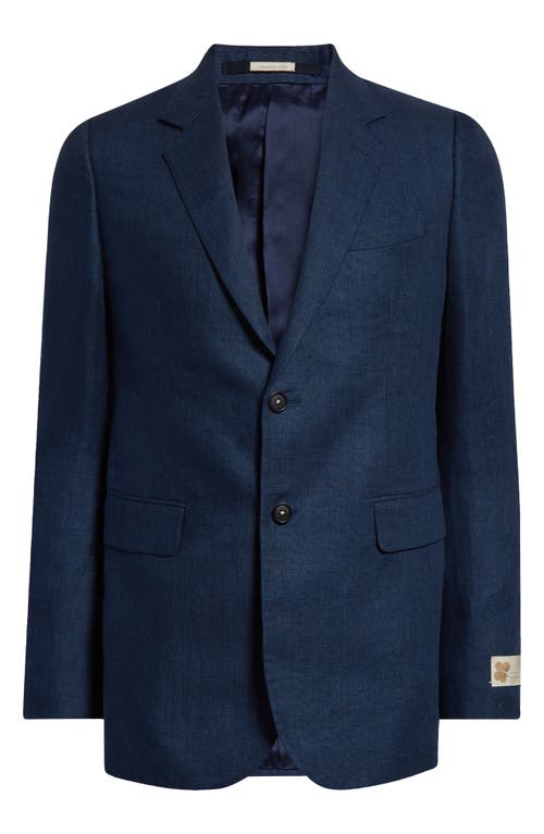 Massimo Alba Memphis Linen Blazer In Blue